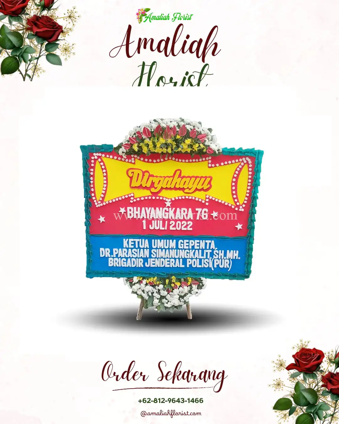 Papan Bunga HUT Ulang Tahun Lubuk Sikarah